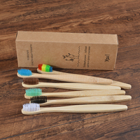 10 sztuk kolorowe szczoteczki do zębów naturalny bambus szczotka do zębów zestaw miękkie włosie węgiel zęby Eco bambusowe szczoteczki do zębów Dental pielęgnacja jamy ustnej 4